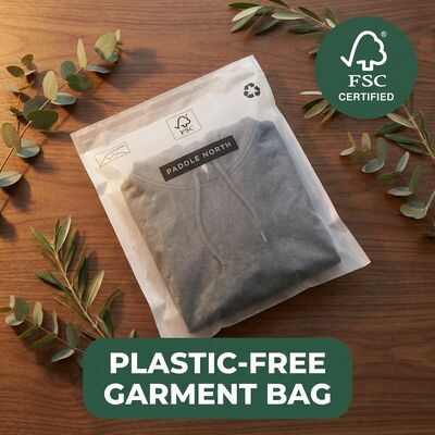 Bolsas de vidrio de lujo China por mayor para certificado Eco-amigable biodegradable ropa reciclable embalaje bolso de ropa