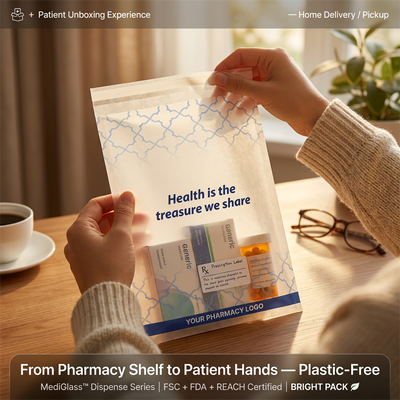 Conformidad de la FDA Bolsa de papel estéril recubierta de cera Farmacéutica de lujo Embalaje médico ecológico libre de plástico Fabricante a granel
