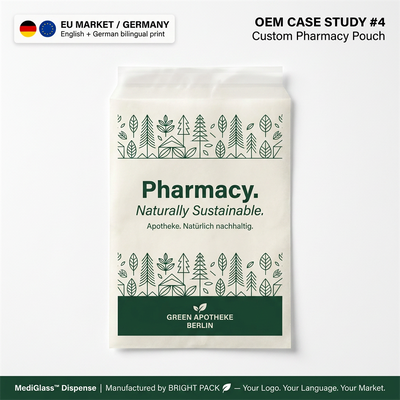 Bolsas de medicamentos recubiertas de cera Farmacia Disposición de gravura aséptica Impreso Embalaje de cuidado de la salud sostenible para juguetes sexuales a granel