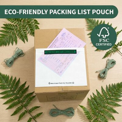 Bolsa de embalaje biodegradable sin plástico Glassine | OEM de sobre de envío certificado FSC reciclable ecológico