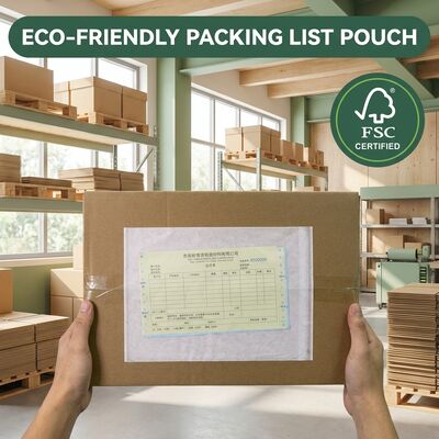 Sobre cerrado de factura biodegradable reciclable | Bolsa de envío de glassine para etiquetas, sin plástico, ecológica, personalizada