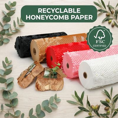 Papel Kraft de panal de miel ecológico reciclable para embalaje de regalos y acolchado de entrega